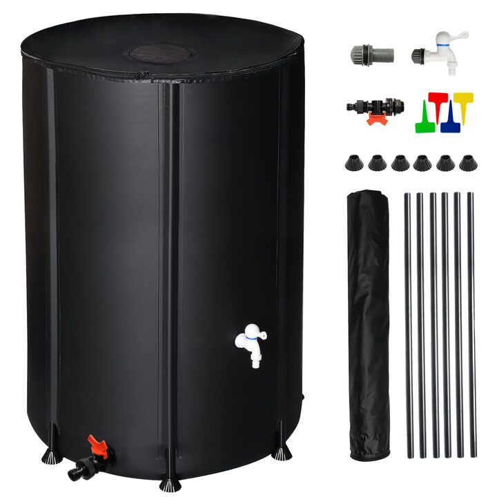 Portable Folding Rain Barrel, Efficient Water Collector for Garden and Outdoor Use