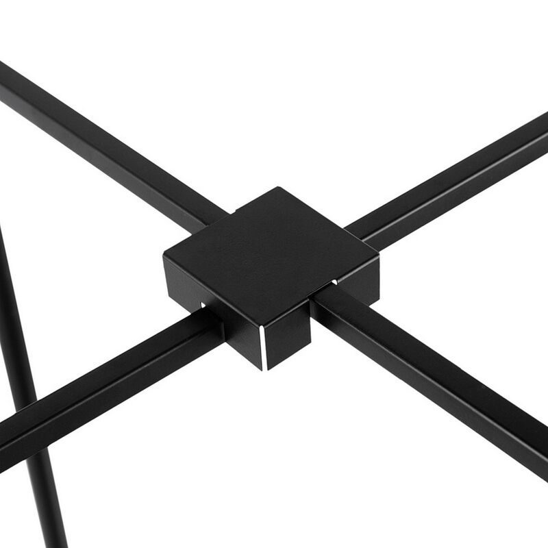 Ara 39 Inch Round 3 Tier Shelf, Metal, Mirrored Glass Shelves, Black, Gold-Benzara