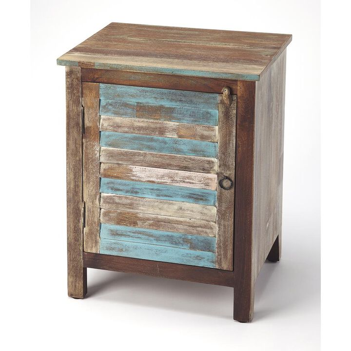 Butler Specialty Rustic Shutter Painted Accent Cabinet, Multi-Color