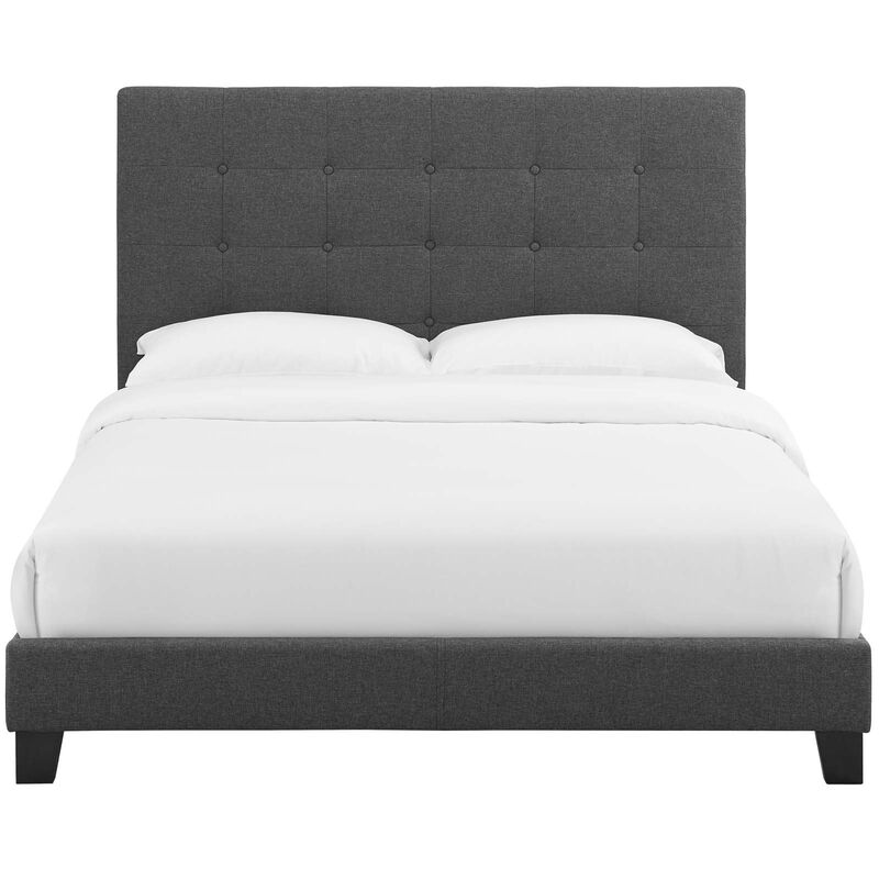 Modway - Melanie Full Tufted Button Upholstered Fabric Platform Bed