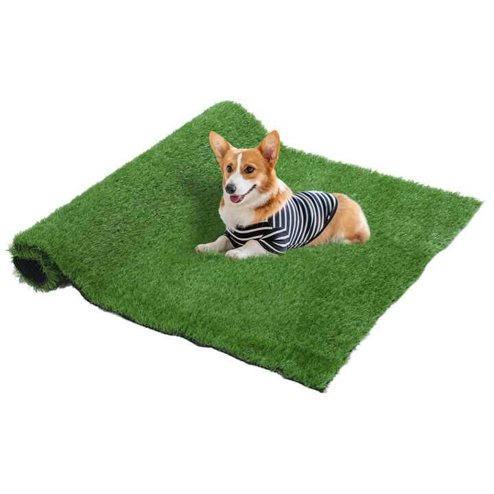 FUFU&GAGA Artificial Turf Grass Mat - 78.7" x 118.1", Perfect for Garden and Patio,Light Green