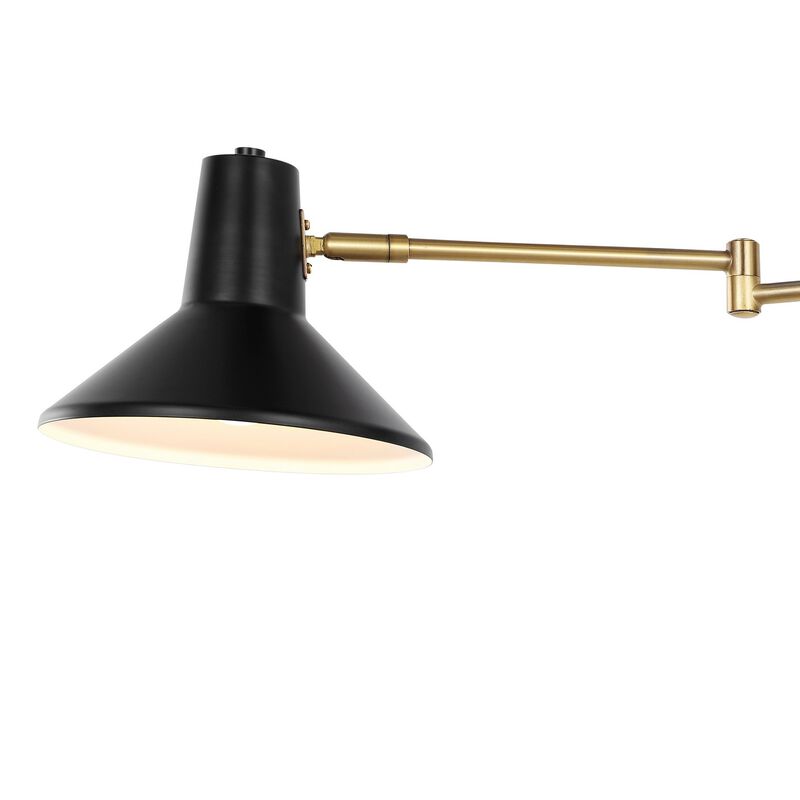 Hygge Swing Arm Modern Midcentury Iron USB Charging Port LED Sconce