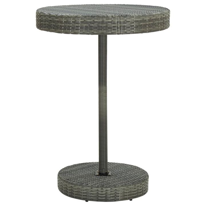 vidaXL 5 Piece Garden Bar Set with Cushions Poly Rattan Gray