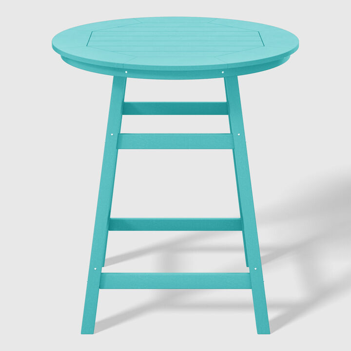 WestinTrends Outdoor 35" HDPE Round Patio Counter Height Bar Table