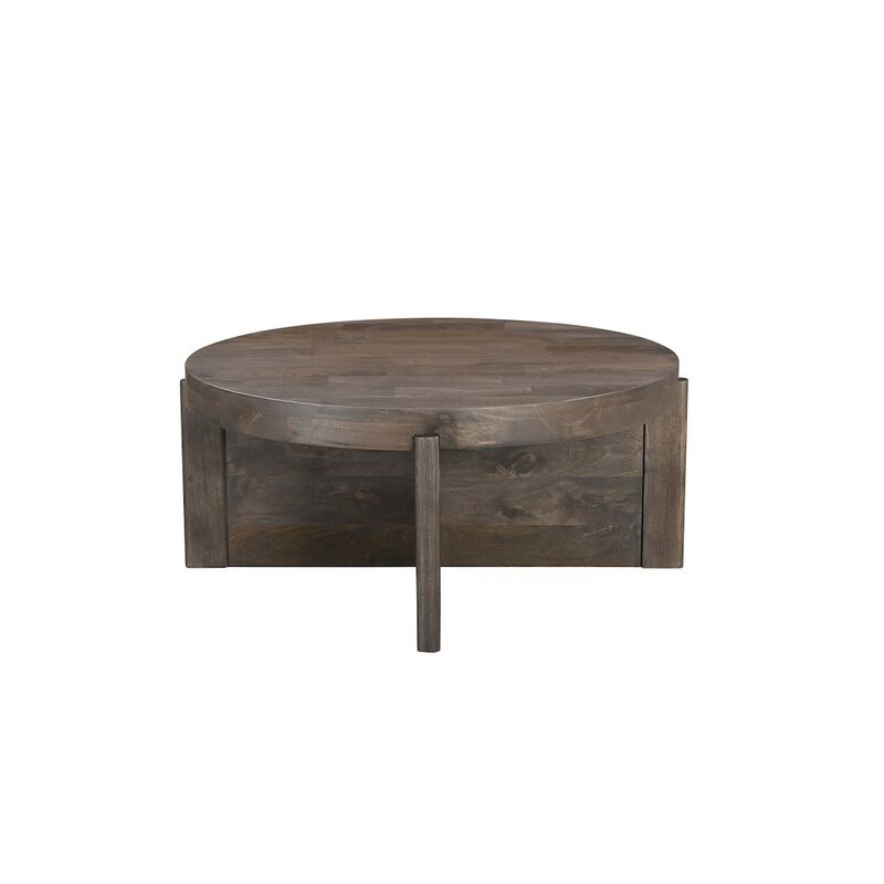 Taran Designs Adrien Round Solid Wood Coffee Table
