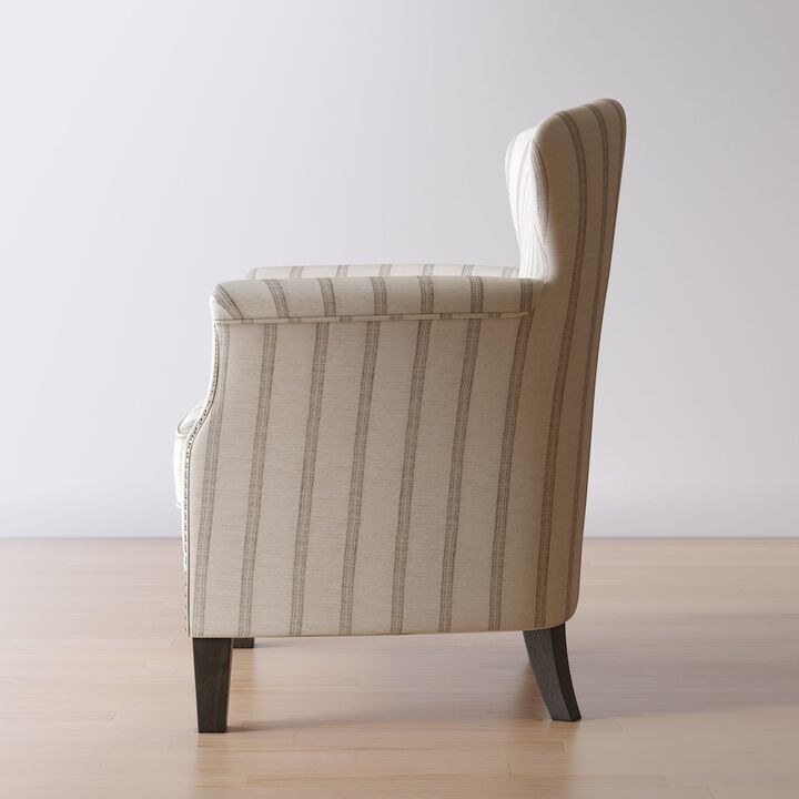 Jofran Layla Classic Upholstered Accent Chair with Nailhead Trim