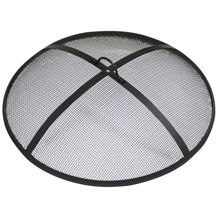Sunnydaze Steel Round Fire Pit Spark Screen