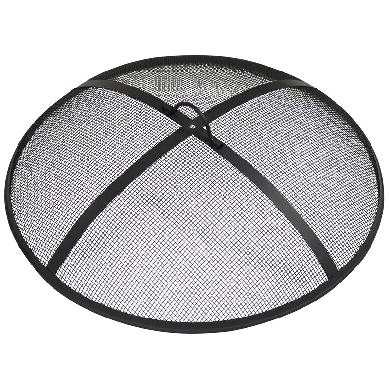 Sunnydaze Steel Round Fire Pit Spark Screen