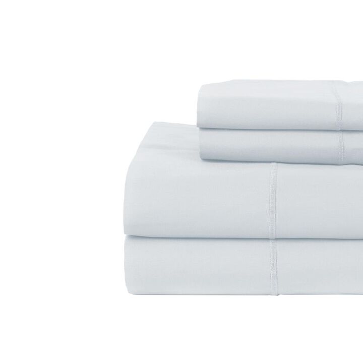 Hotel Concepts 500 Thread Count Sateen Sheet - 4 Piece Set - King, Lite Blue