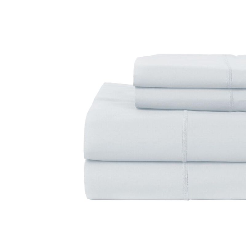 Hotel Concepts 500 Thread Count Sateen Sheet - 4 Piece Set - King, Lite Blue
