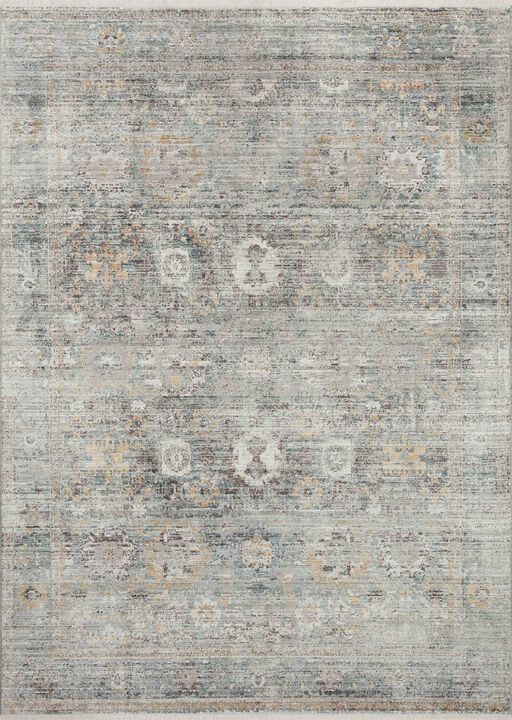 Bonney BNY06 Teal/Gold 3'11" x 5'5" Rug