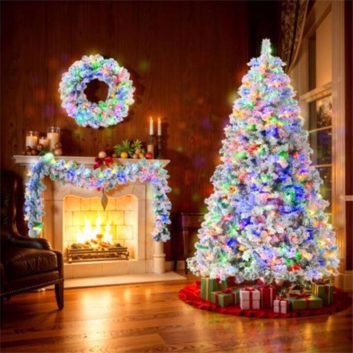 Snow-Flocked Christmas Tree Full & Lush Winter Wonderland Holiday Décor
