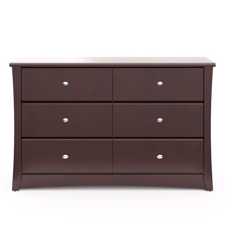 Storkcraft Crescent 6 Drawer Double Dresser (Espresso)