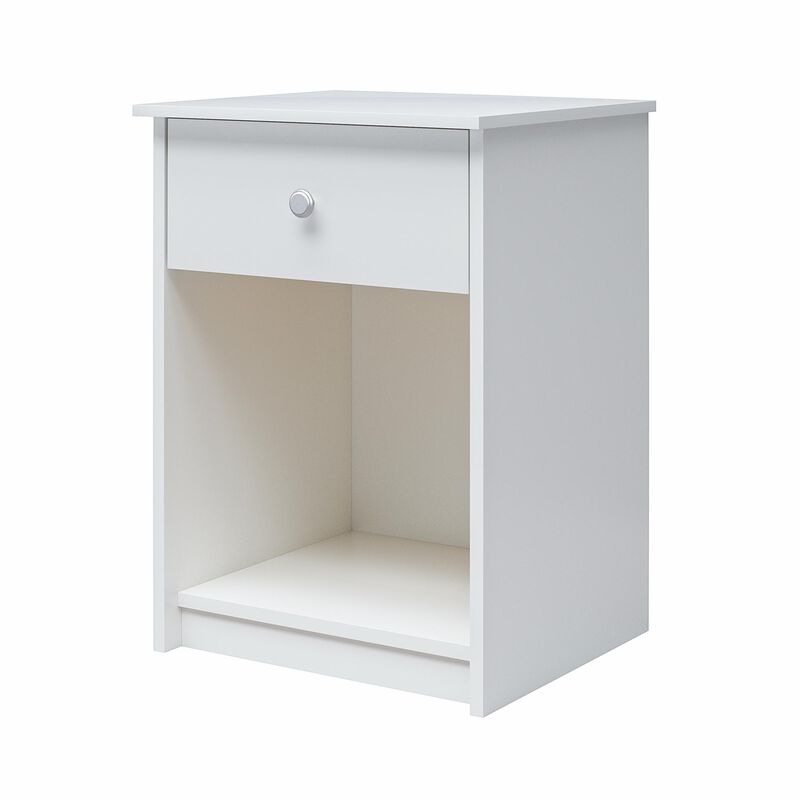 Ameriwood Home Ellwyn Nightstand with Drawer, White