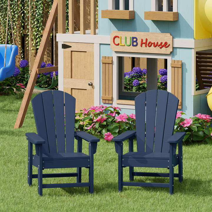 WestinTrends Kids Outdoor Adirondack Plastic Patio Chair (Set of 2)