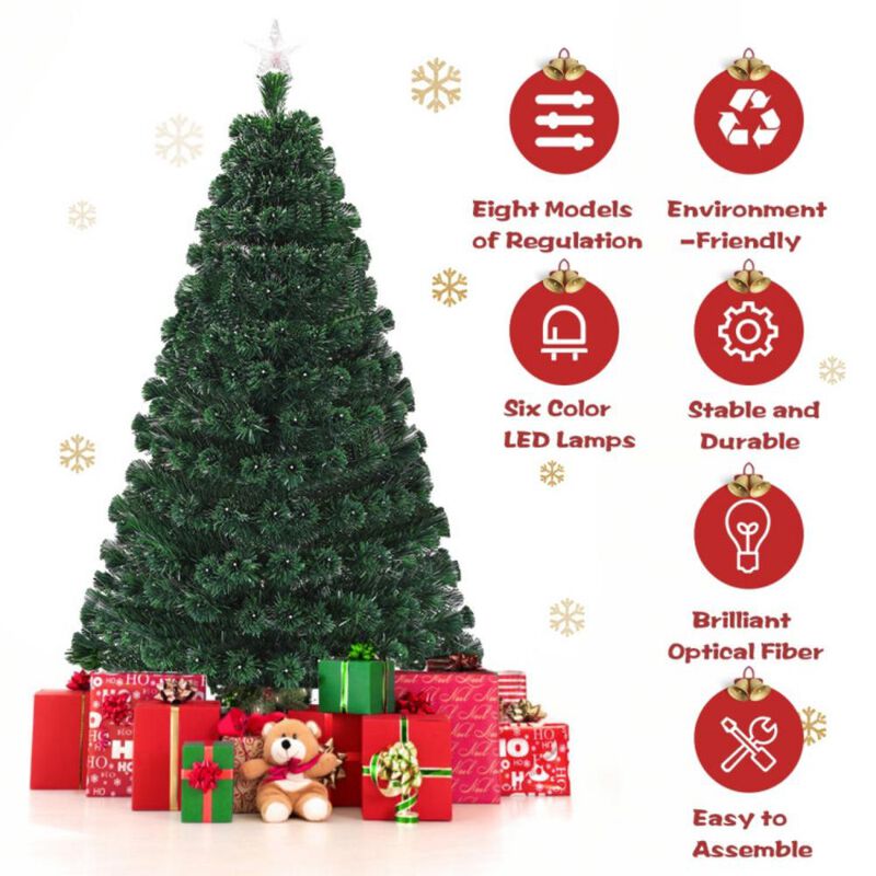 Artificial Christmas Tree with LED Light and Metal Stand