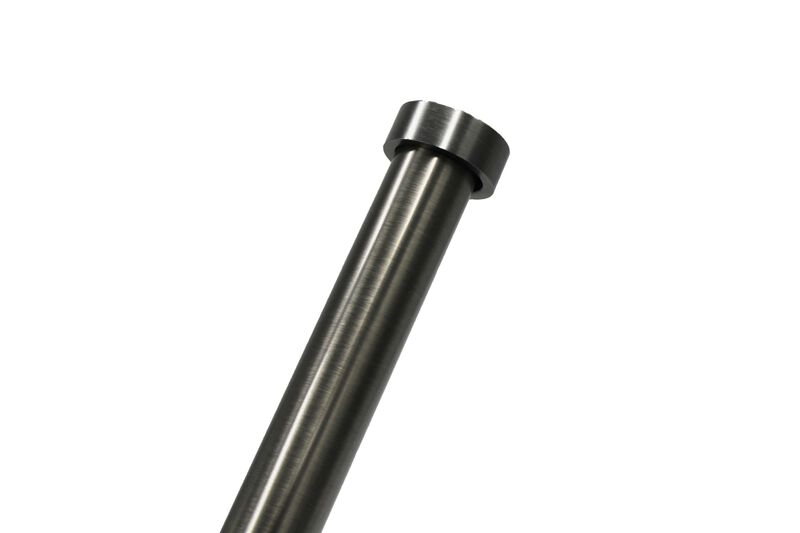 Linen Avenue End Cap Double Window Curtain Rod Set, 28 to 48-Inch, Brushed Nickel