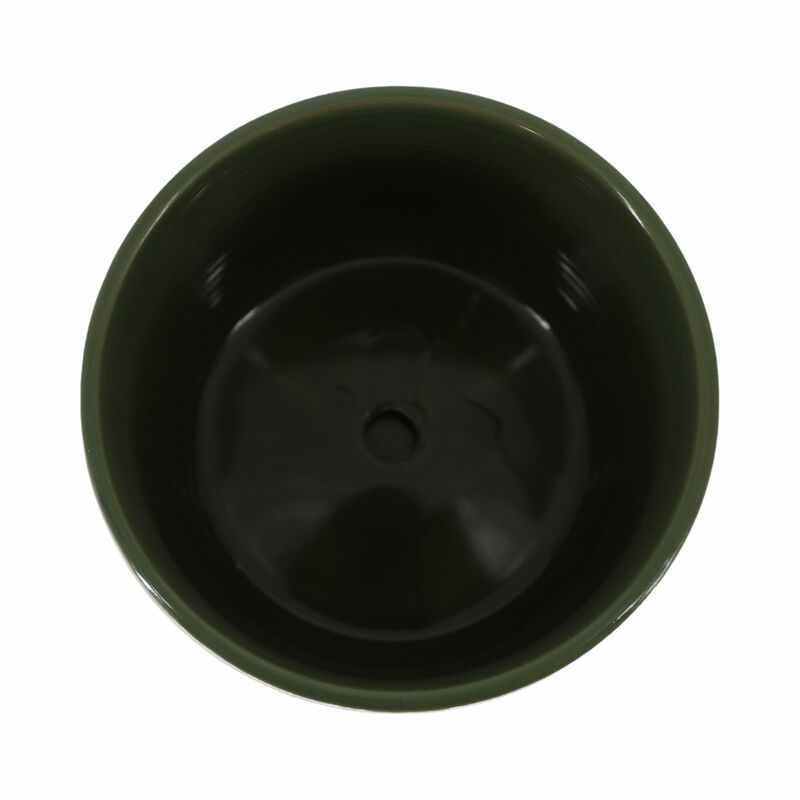 Green Ceramic X-Saucer Planter Set