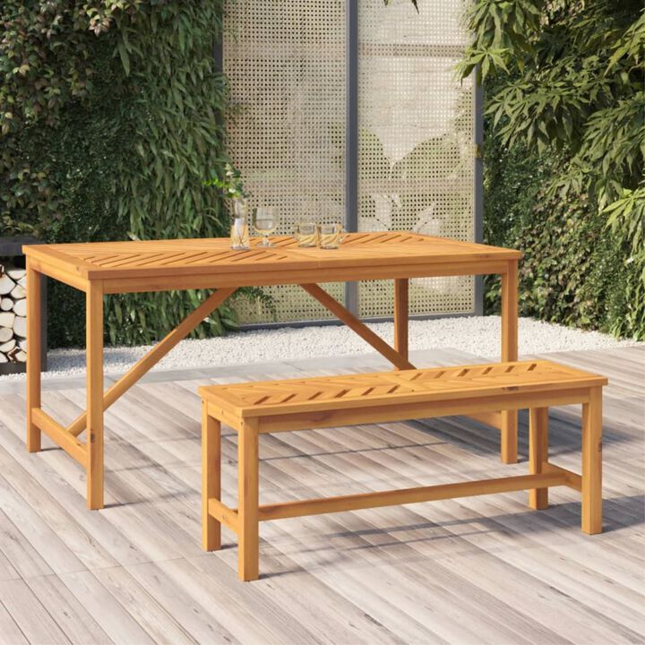 vidaXL Patio Bench 43.3" Solid Wood Acacia