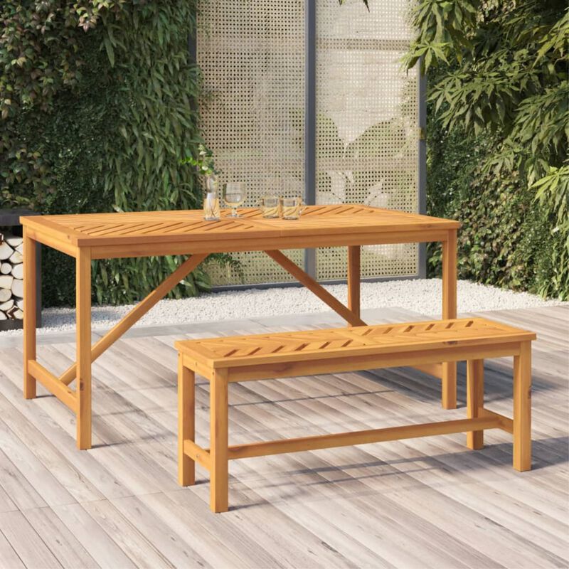 vidaXL Patio Bench 43.3" Solid Wood Acacia