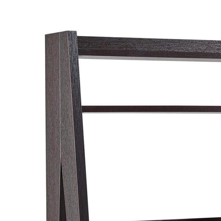 60 Inch Modern Style Desk, Open Shelves, Drawer, Clean Lined Texture, Brown-Benzara