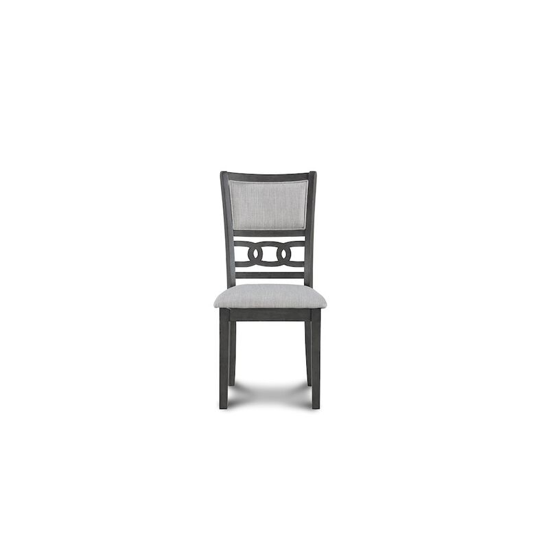 New Classic Furniture Gia Gray Wood Dining Chair with Fabric Seat (Set of 4)
