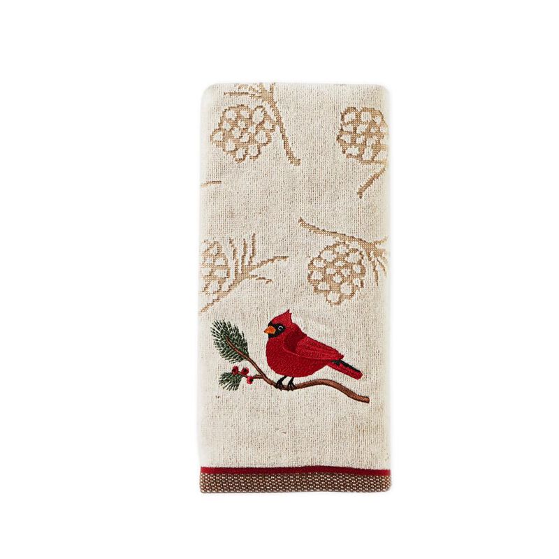 SKL Home Saturday Knight Ltd Cardinal And Branch Hand Towel - (2-Pack) - 16x25", Wheat