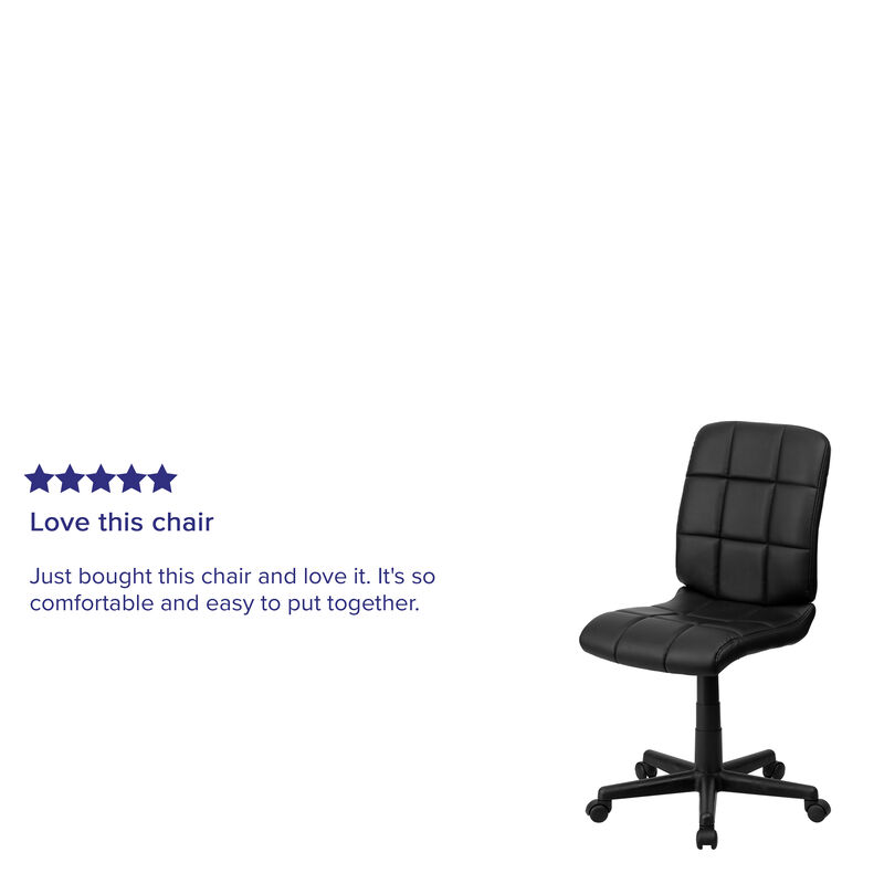 Clayton Mid-Back Quilted Vinyl Swivel Task Office Chair