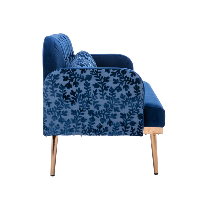 Velvet Sofa, Accent Sofa .Loveseat Sofa With Metal Feet