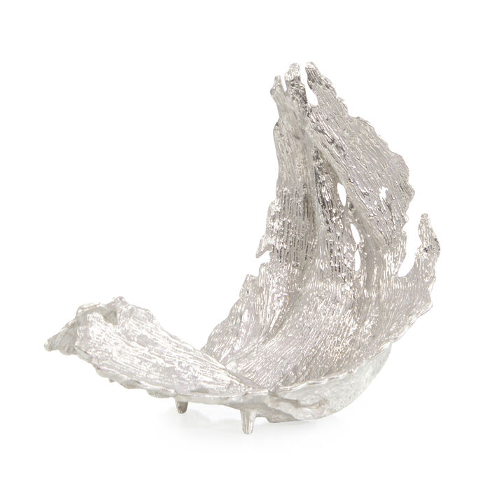 Time-Worn Leaf Small Nickel Sculpture