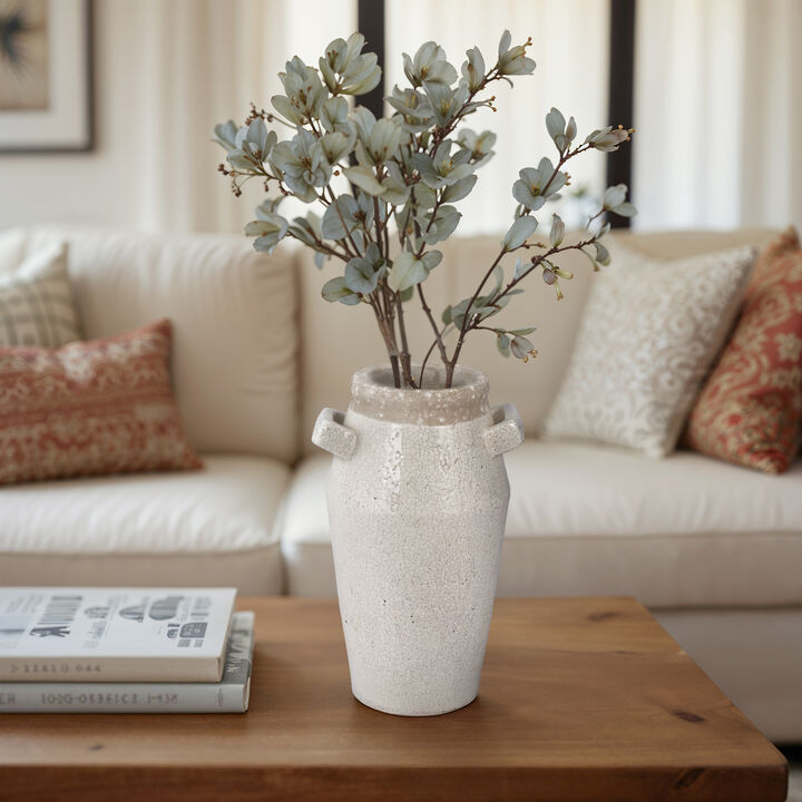 14" Ceramic Square Handle Vase