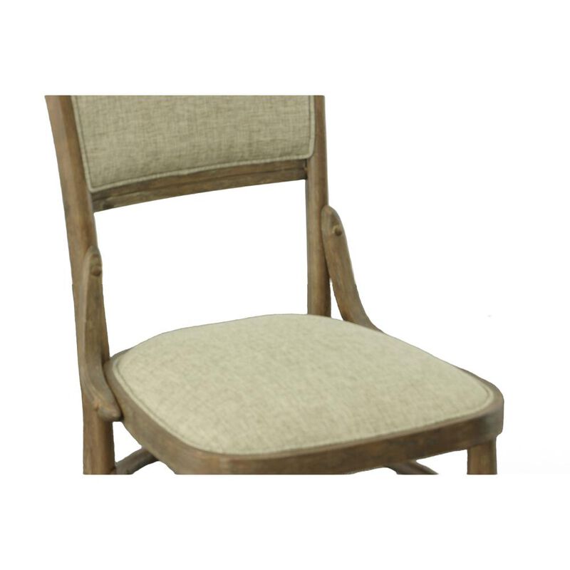 Carolina Living Diana Dining Chair - Set of 2 - Vintage Walnut - Peppered Upholstery
