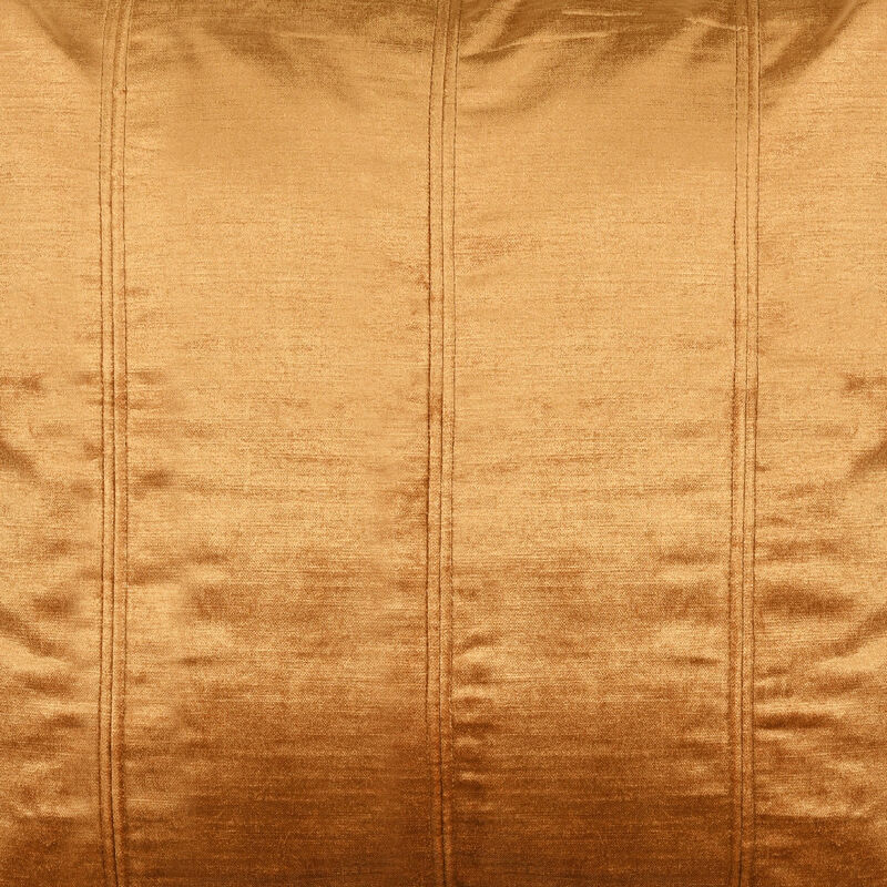 Chad 20 Inch Square Velvet Decorative Throw Pillow, Plush, Copper-Benzara