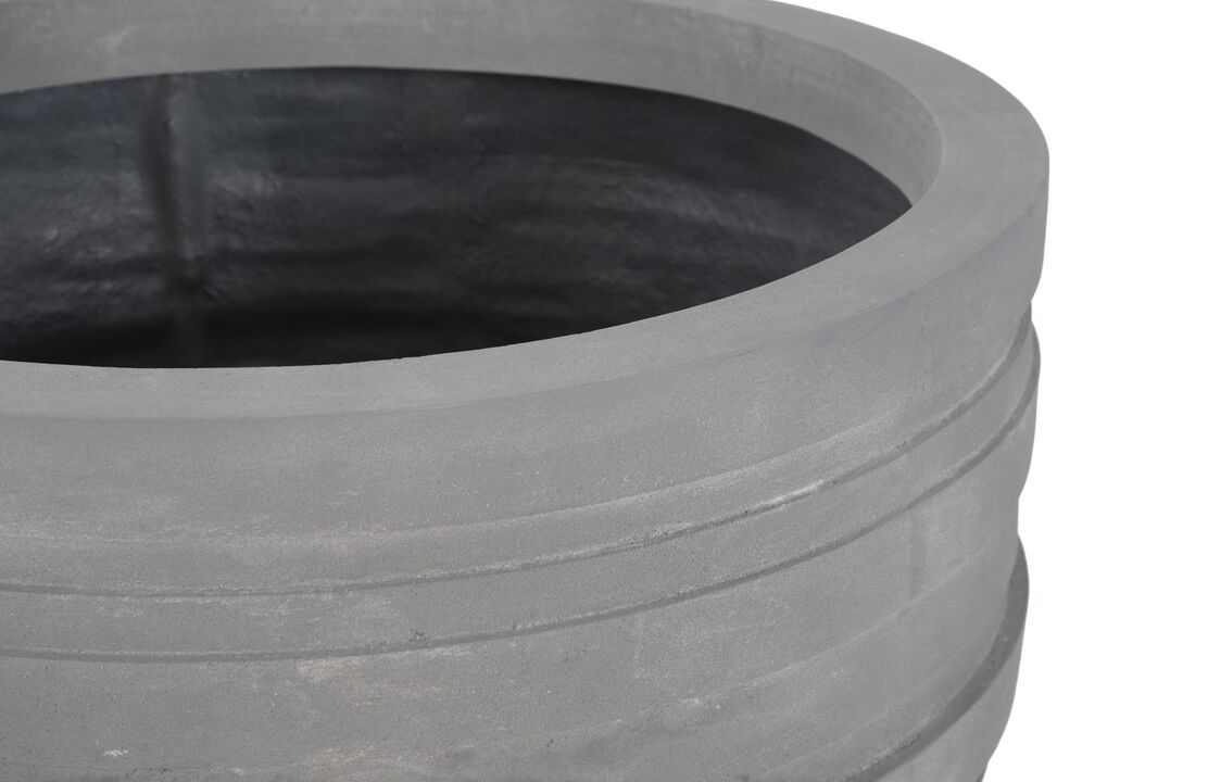June Medium Planter in Raw Gray