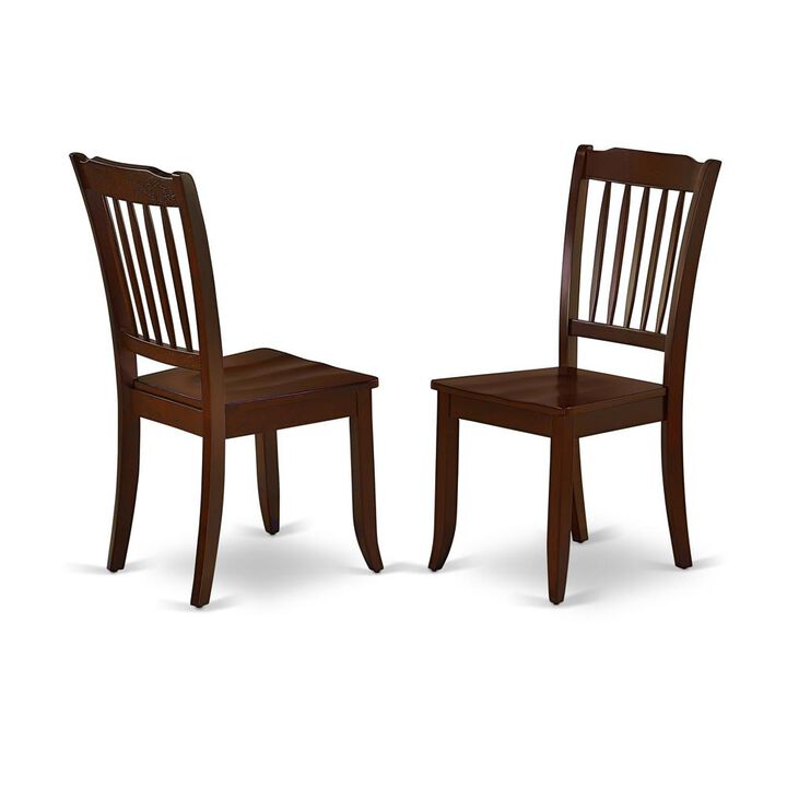 East West Furniture Dining Chair Mahogany, DAC-MAH-W