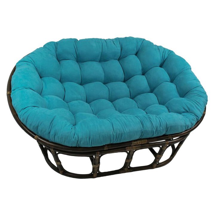 Blazing Needles 65-inch by 48-inch Solid Micro Suede Double Papasan Cushion