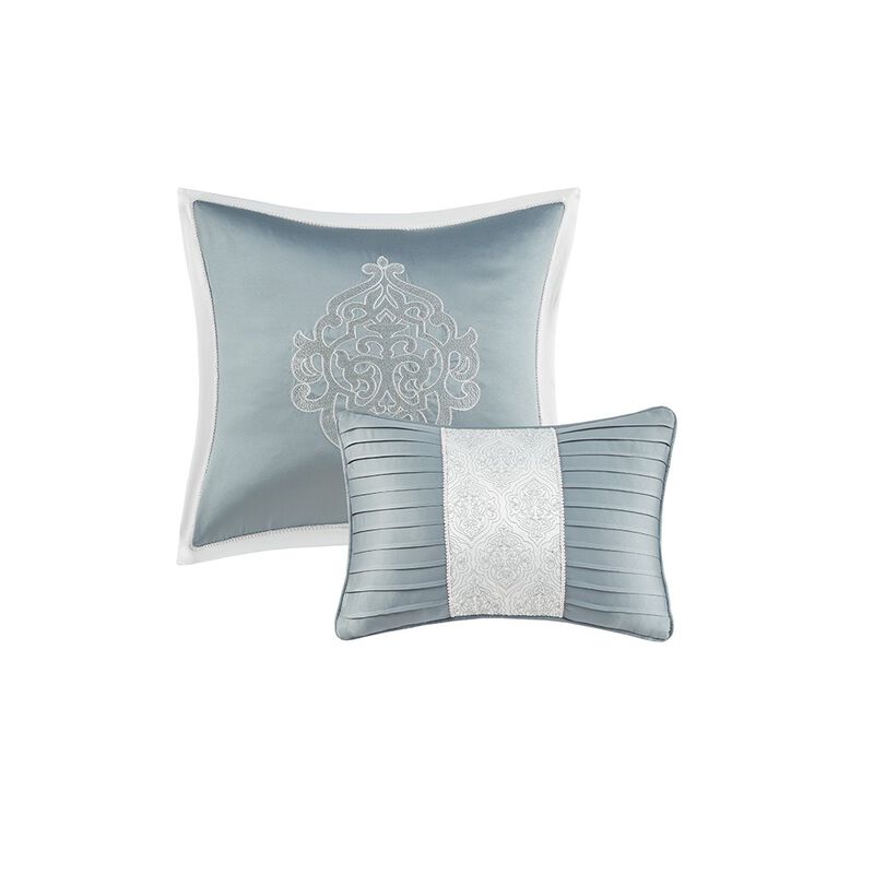 Gracie Mills Pineda Luxurious 8-Piece Jacquard Comforter Set