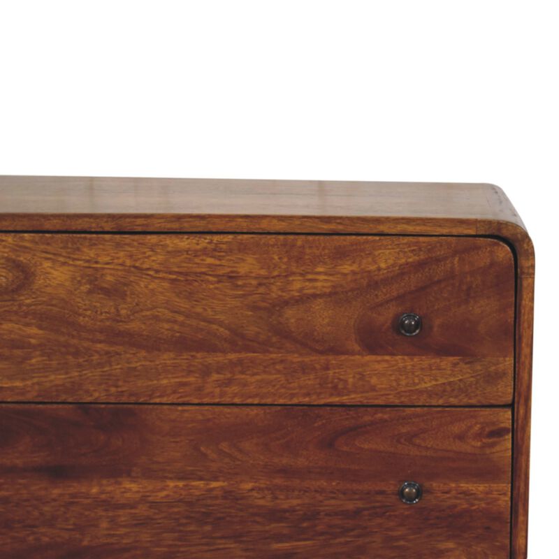Artisan Furniture Solid Wood Curved Nordic Charm Cabinet
