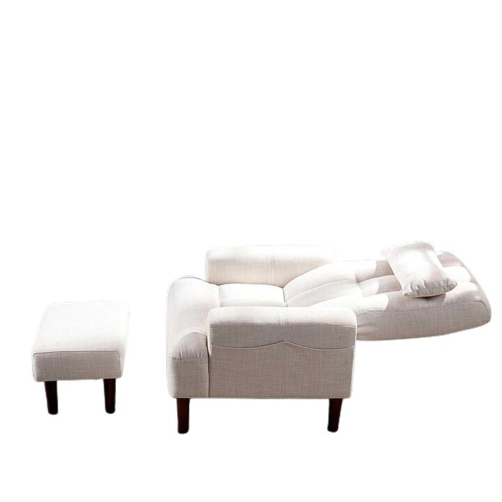 Brand New Modern Design Living Room Cream Recliner Soft Cozy Sofa Chair
