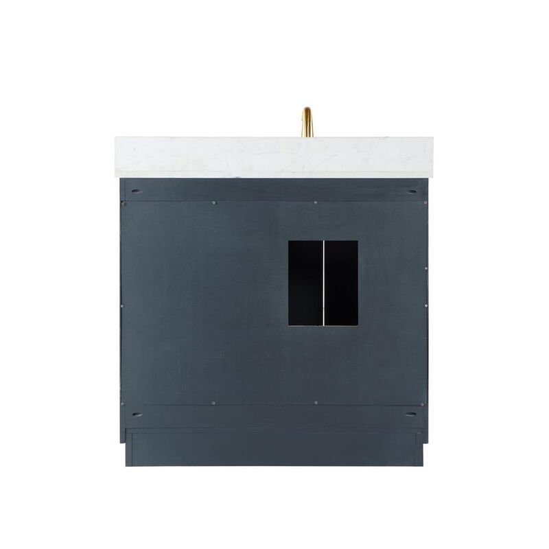 Altair 36 Single Bathroom Vanity Set in Classic Blue without Mirror