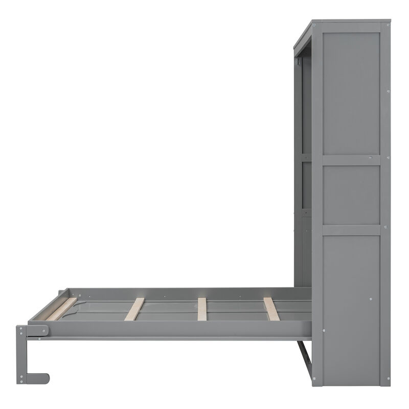 Merax Cabinet Murphy Bed with Shelves