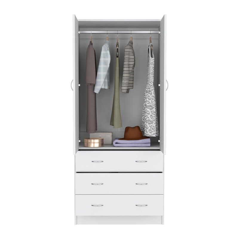 Armoire Ramey, Bedroom, White
