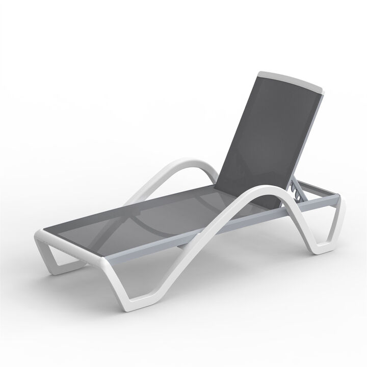 Adjustable Aluminum Patio Chaise Lounge Chair