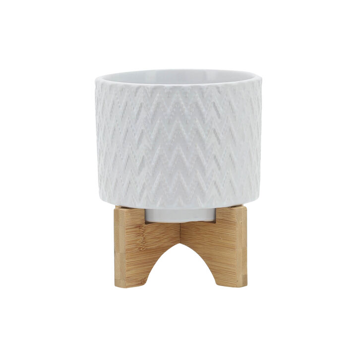 5" Chevron Planter W/ Stand