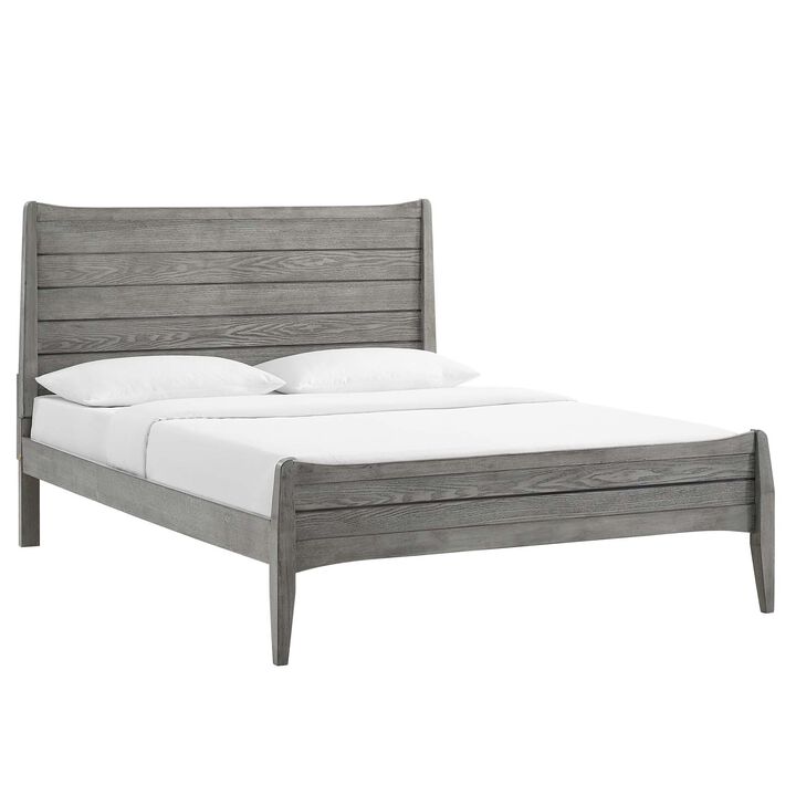 Modway - Georgia King Wood Platform Bed Gray