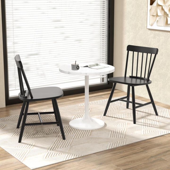 Farmhouse Kitchen Chair Set of 2 with Rubber Wood Frame