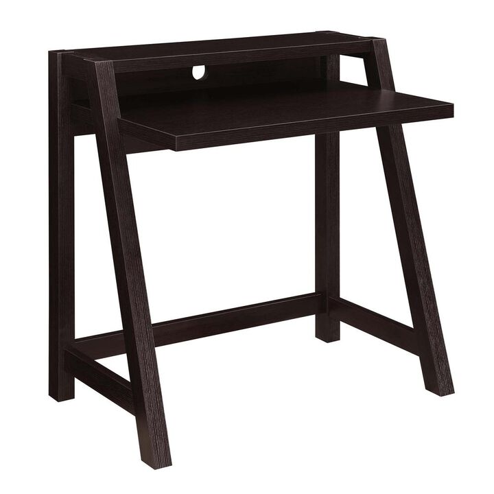 Convenience Concepts Newport Lilly 2 Tier Desk, Brown