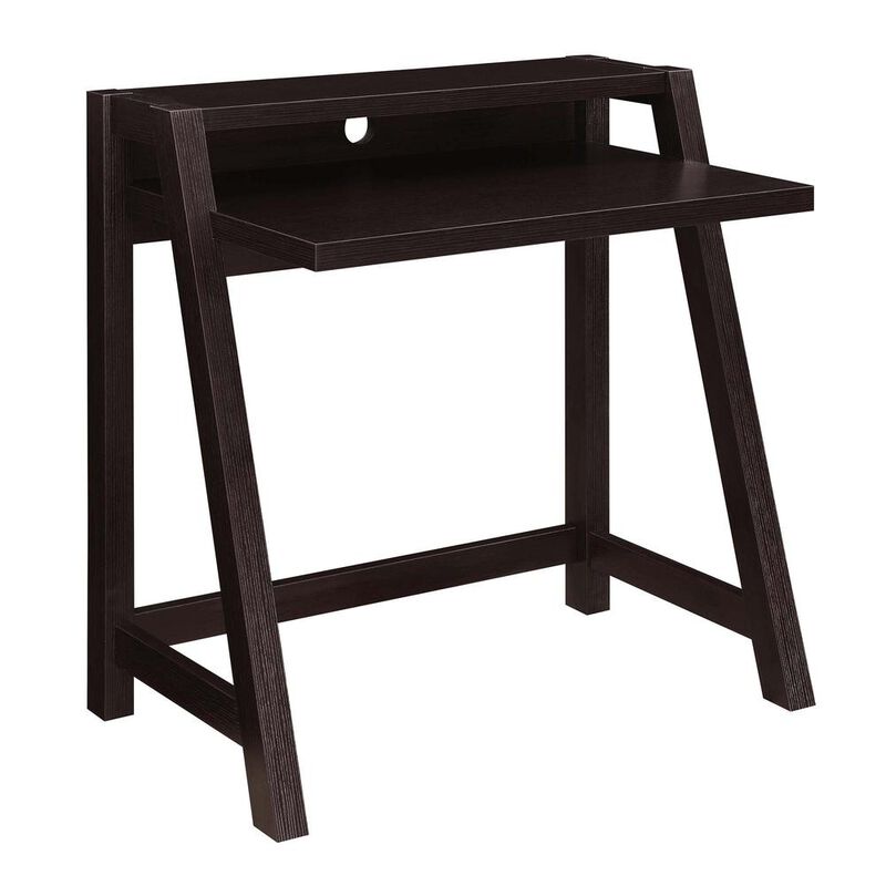Convenience Concepts Newport Lilly 2 Tier Desk, Brown