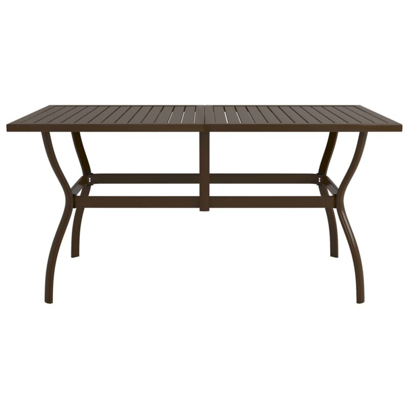 vidaXL Garden Table Brown 55.1"x31.5"x28.3" Steel