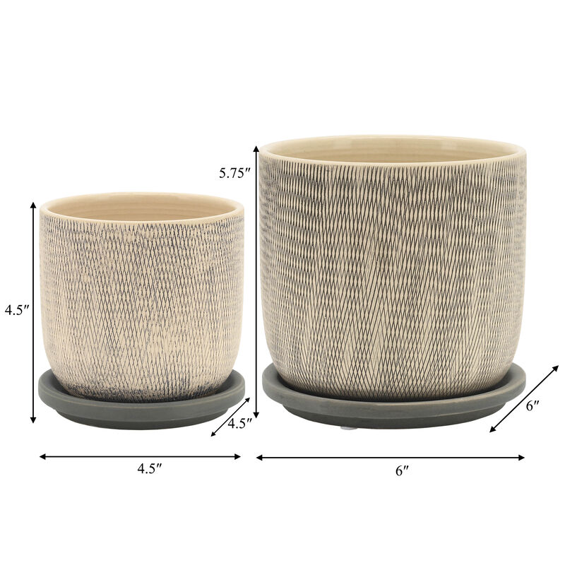 Mesh Planter with Saucer